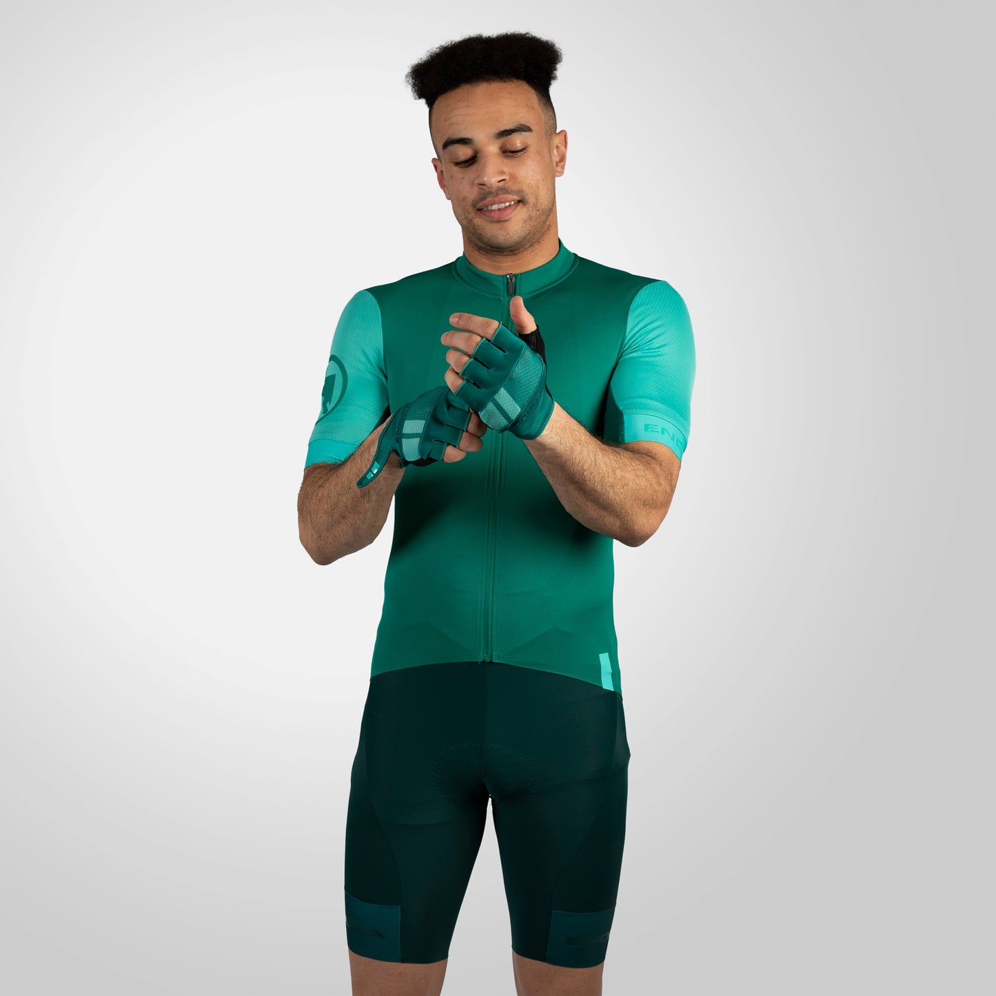 ENDURA FS260 Short Sleeve Jersey Green/Turquoise