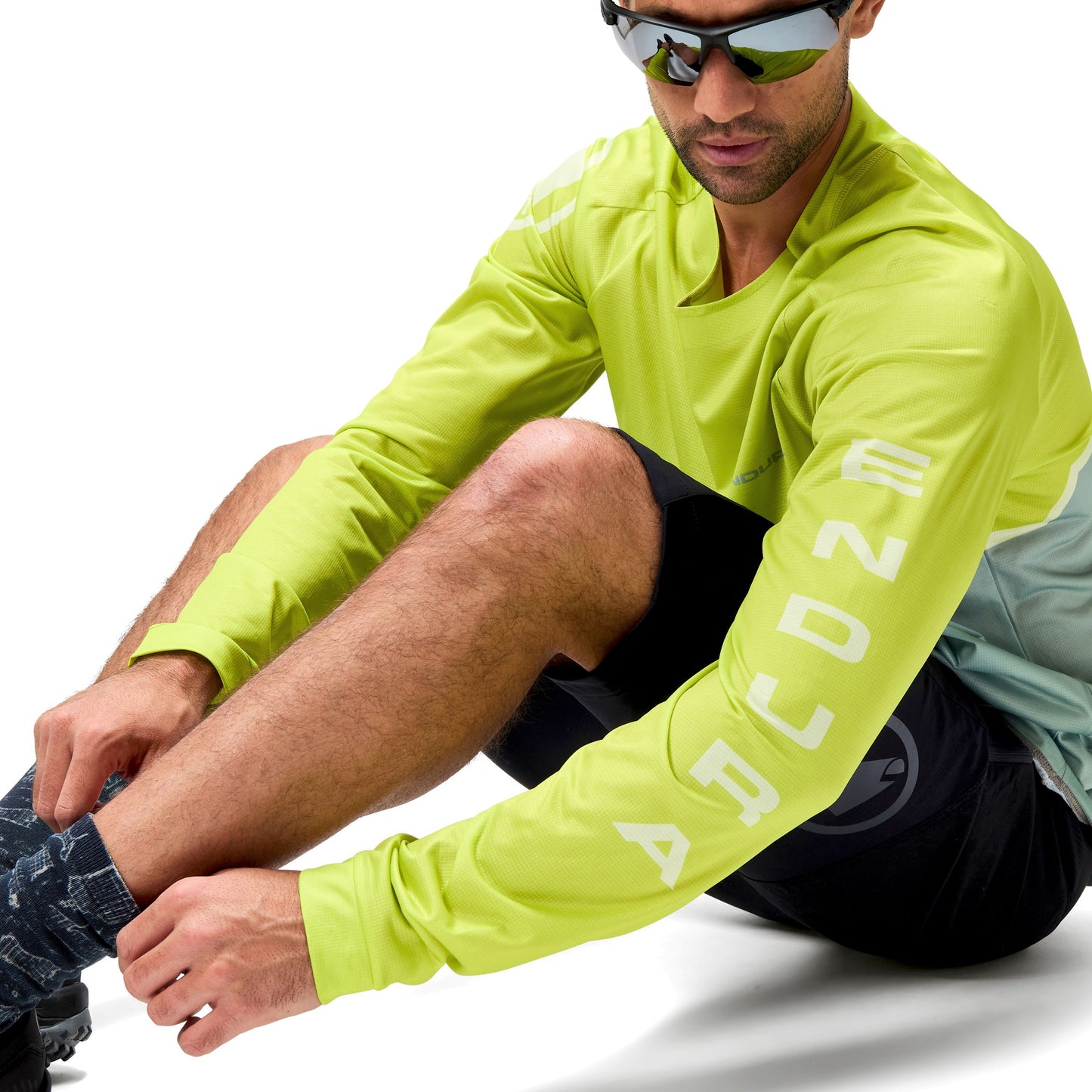 ENDURA CORE PRINTED Long Sleeve Jersey Green 2025
