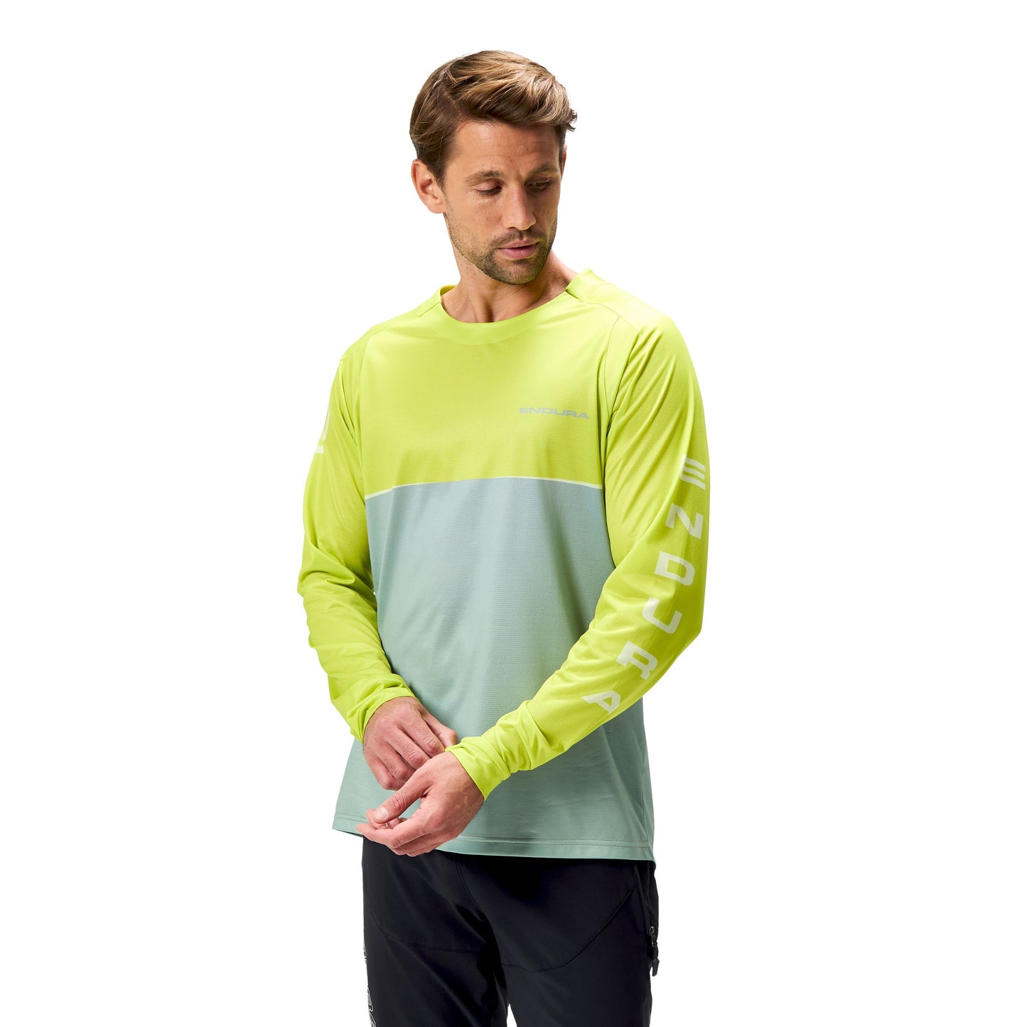 ENDURA CORE PRINTED Long Sleeve Jersey Green 2025