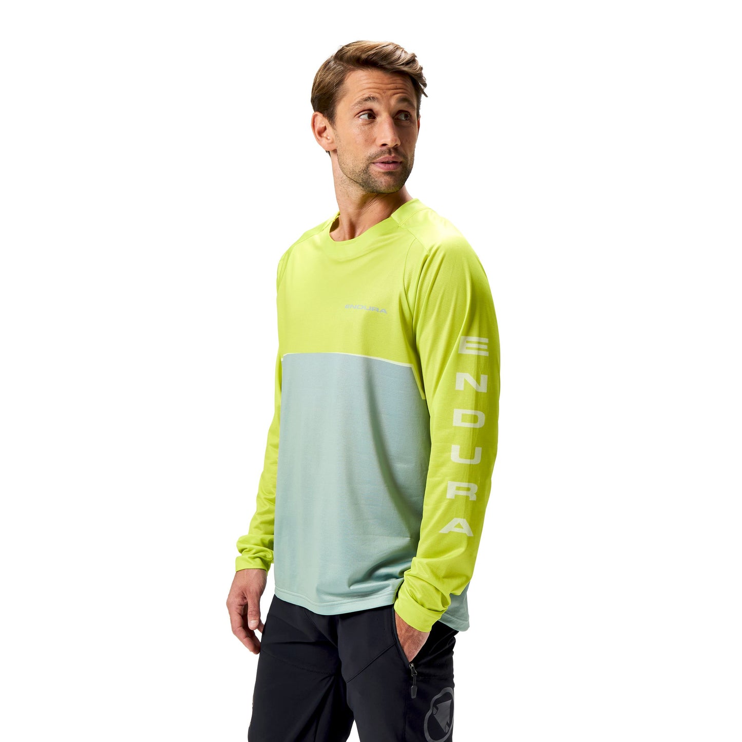 ENDURA CORE PRINTED Long Sleeve Jersey Green 2025