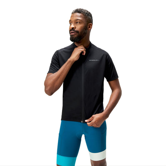 ENDURA LOOP ZIPPED Short Sleeve Jersey Black