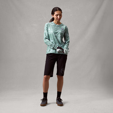 ENDURA SINGLETRACK PRINT Γυναικείο μακρυμάνικο Jersey Sage Green