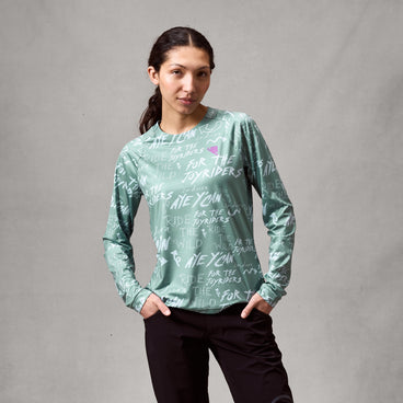 ENDURA SINGLETRACK PRINT Γυναικείο μακρυμάνικο Jersey Sage Green