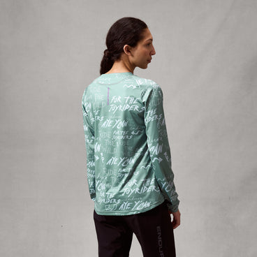ENDURA SINGLETRACK PRINT Γυναικείο μακρυμάνικο Jersey Sage Green