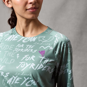 ENDURA SINGLETRACK PRINT Γυναικείο μακρυμάνικο Jersey Sage Green