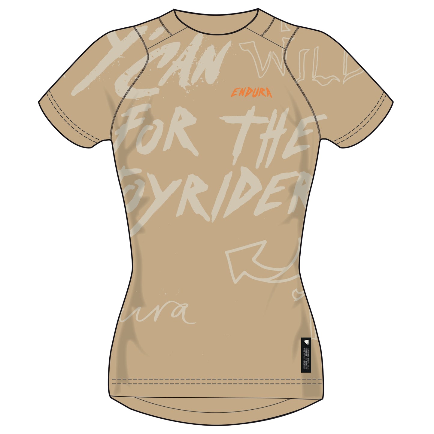 Γυναικείο ENDURA SINGLETRACK PRINT Κοντομάνικο Jersey Sand