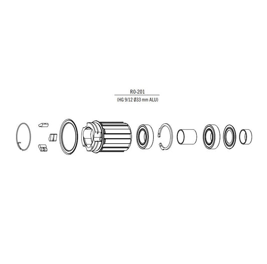 FULCRUM Τύπος σώματος ελεύθερου τροχού Shimano 10/11 ταχυτήτων Αλουμίνιο #R0-201