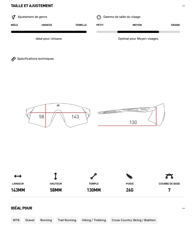 Glasses RUDY PROJECT ASTRAL SPHERE White Lenses IMPACTX™ Photochromic Laser Purple
