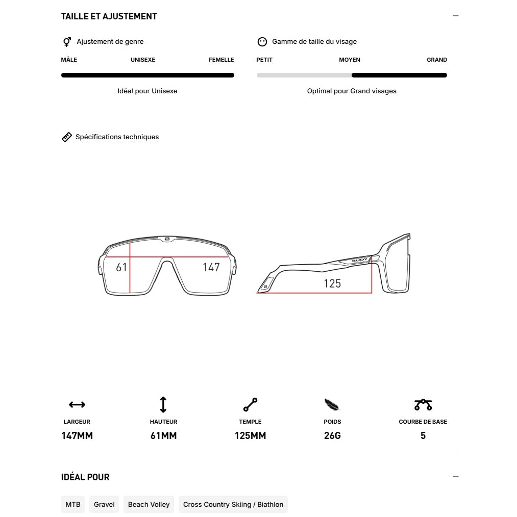 Glasses RUDY PROJECT SPINSHIELD Black Lenses IMPACTX™ Photochromic Laser Black