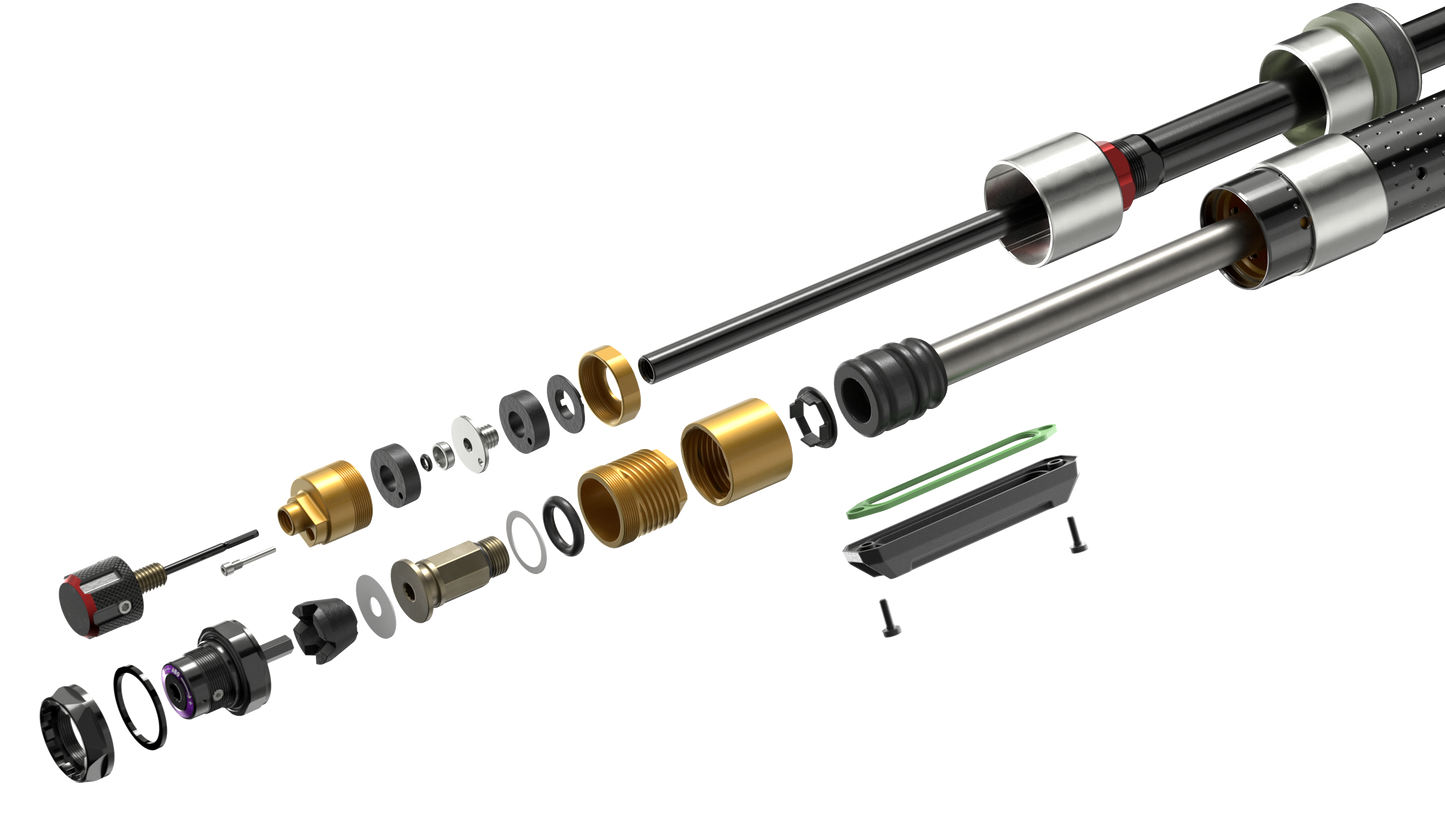 Fork ZEB Ultimate CHARGER 3.2 RC2 - 29" Boost™ 15x110 Red Alum Str Tpr C5/R55 44offset LinearXL (includes Bolt on Fenders, Star nut, Maxle Stealth) B1