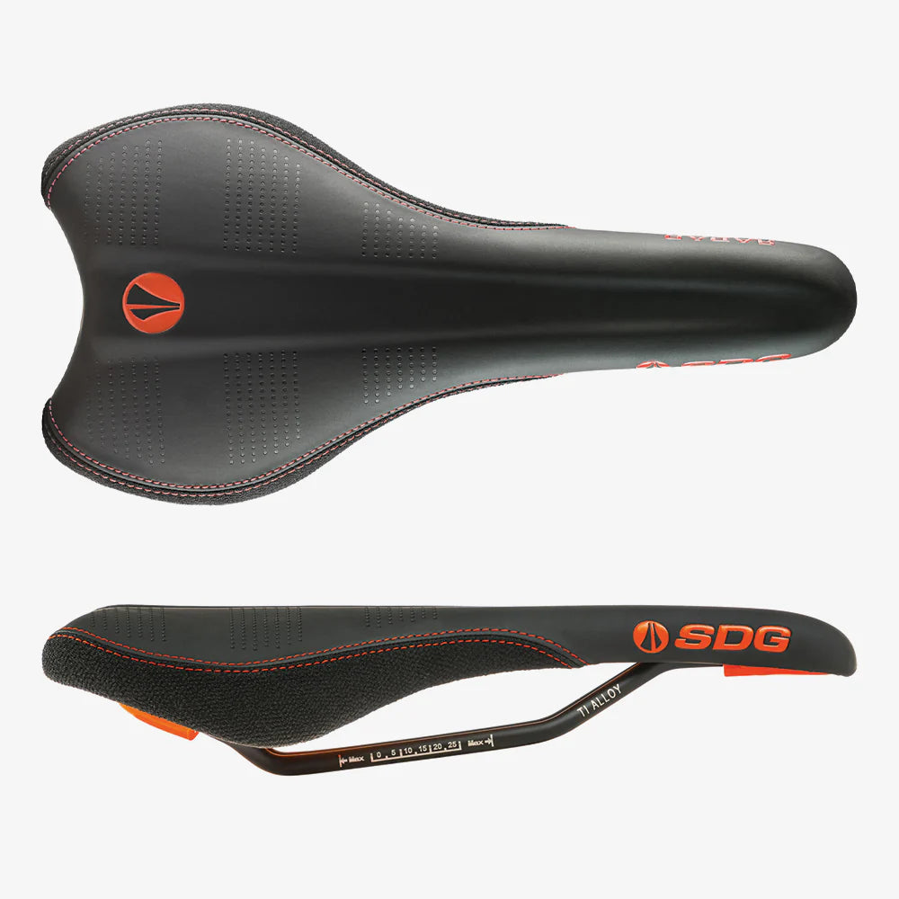 Saddle SDG RADAR MTN Rails Titanium-Alu Black/Orange