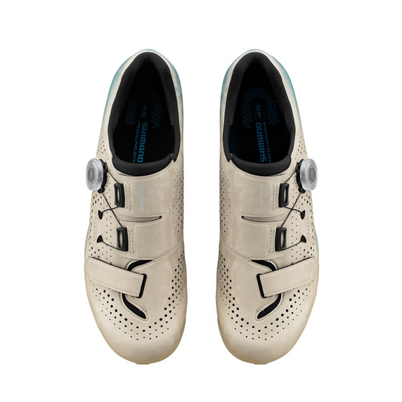 SHIMANO RX600 Beige/Blue Gravel Shoes