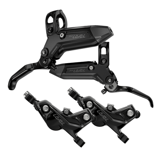 Ζεύγος φρένων SRAM LEVEL SILVER STEALTH 4 εμβόλων Μαύρο
