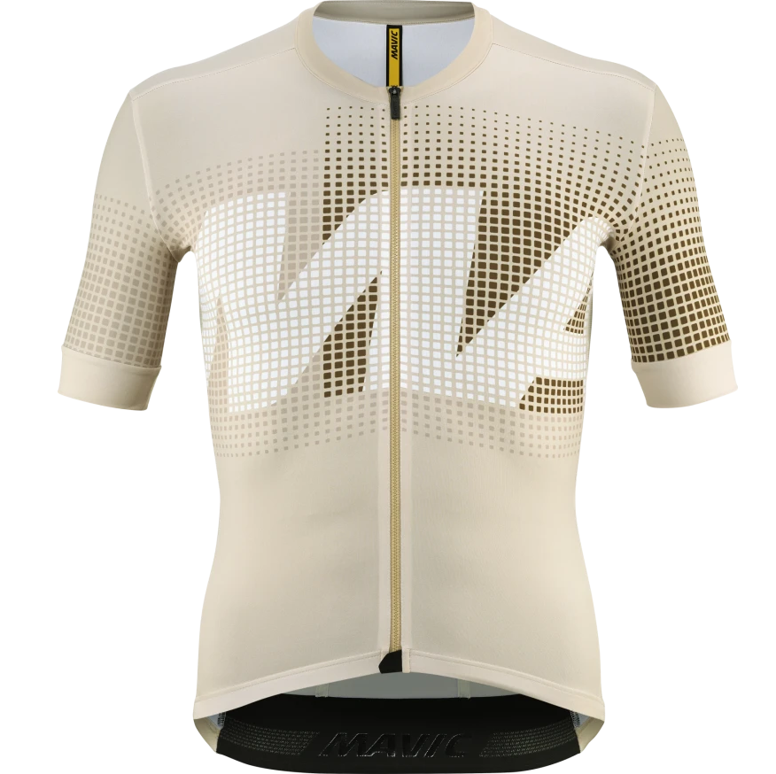 MAVIC AKSIUM GRAPHIC Short Sleeve Jersey Beige