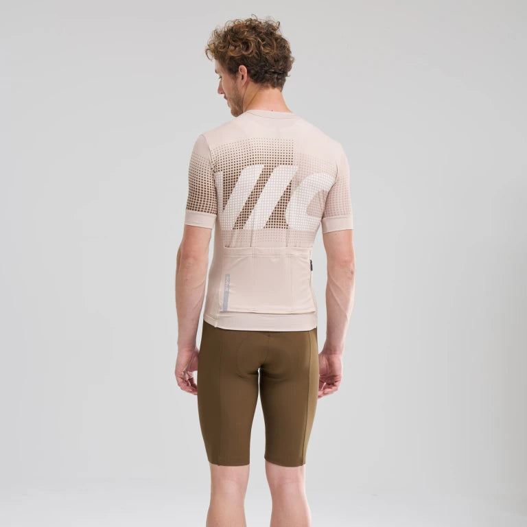 MAVIC AKSIUM GRAPHIC Short Sleeve Jersey Beige