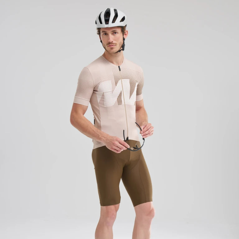 MAVIC AKSIUM GRAPHIC Short Sleeve Jersey Beige