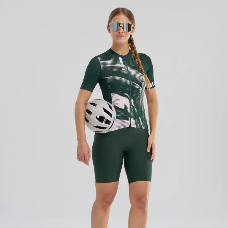 MAVIC AKSIUM GRAPHIC Short Sleeve Ladies Jersey Khaki/Rose