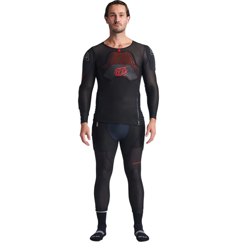 TROY LEE DESIGNS STAGE GHOST D3O Προστατευτικό T-Shirt Μακρυμάνικο Μαύρο
