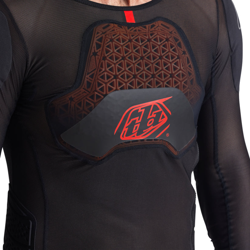 TROY LEE DESIGNS STAGE GHOST D3O Προστατευτικό T-Shirt Μακρυμάνικο Μαύρο