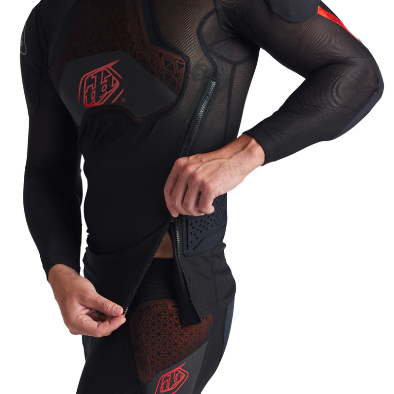 TROY LEE DESIGNS STAGE GHOST D3O Προστατευτικό T-Shirt Μακρυμάνικο Μαύρο
