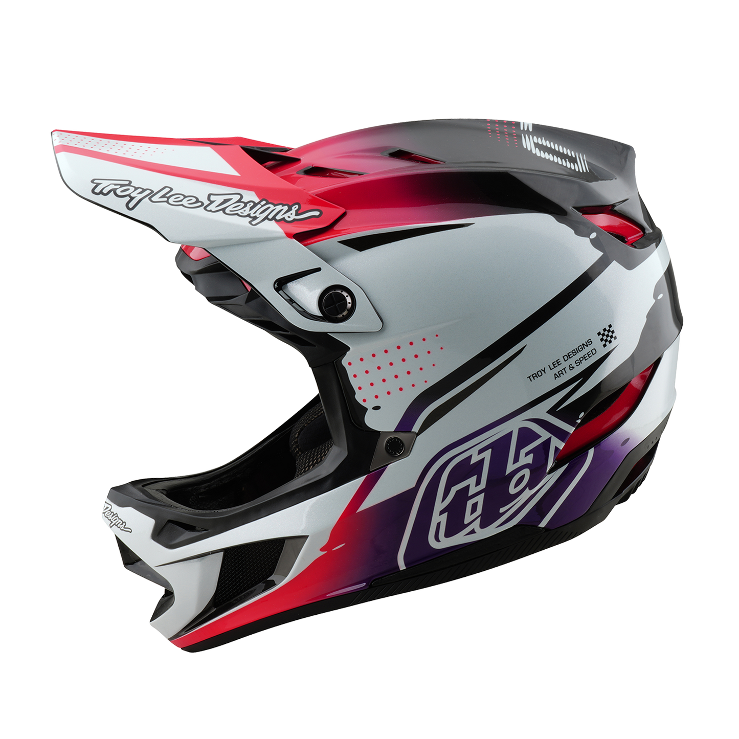 MTB Helmet TROY LEE DESIGNS D4 CARBON MIPS Drip White