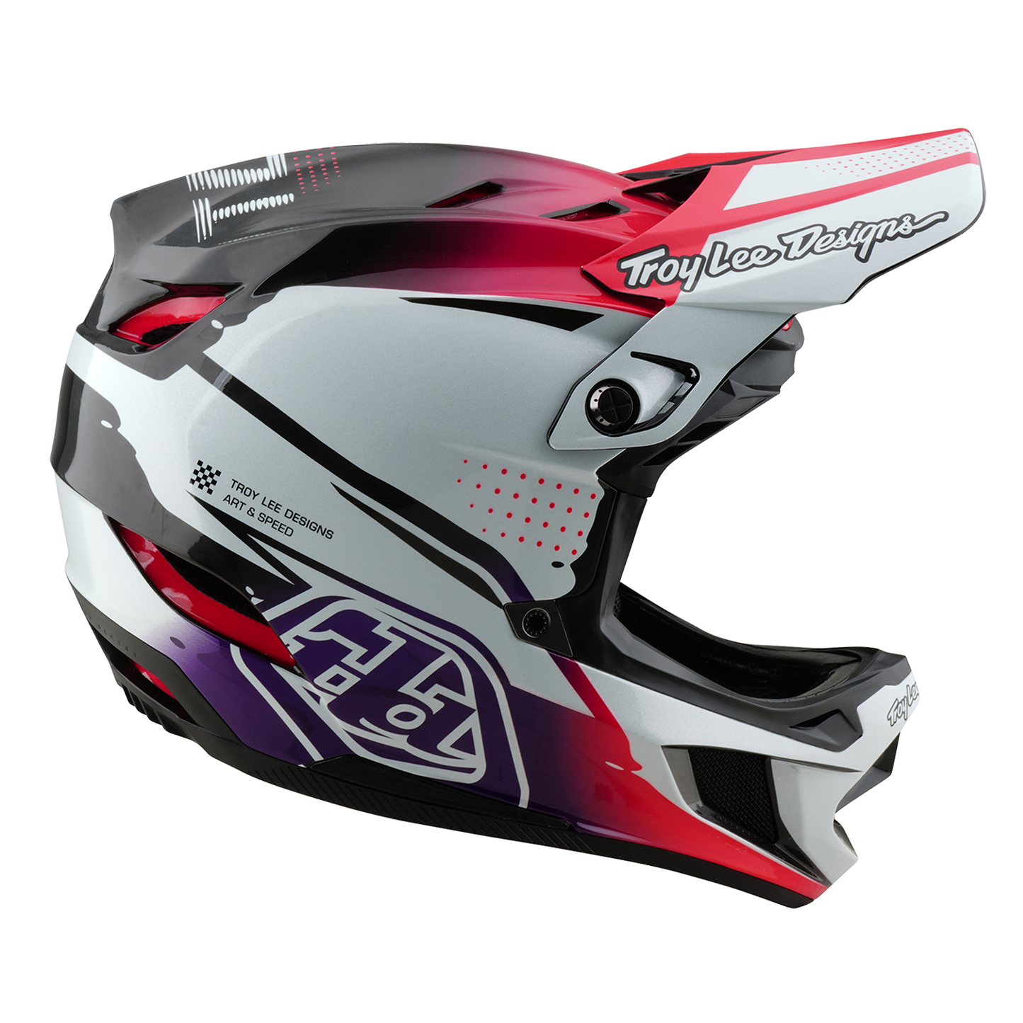 MTB Helmet TROY LEE DESIGNS D4 CARBON MIPS Drip White