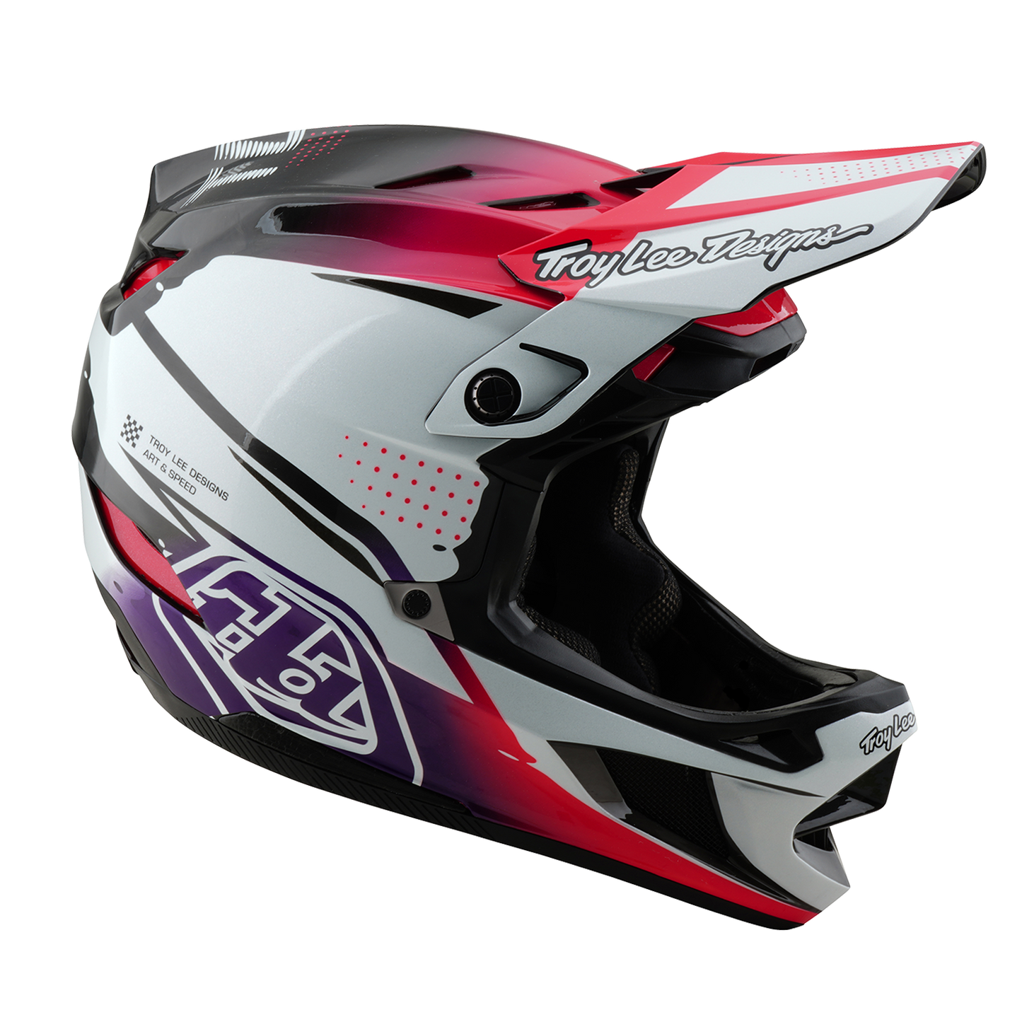 MTB Helmet TROY LEE DESIGNS D4 CARBON MIPS Drip White