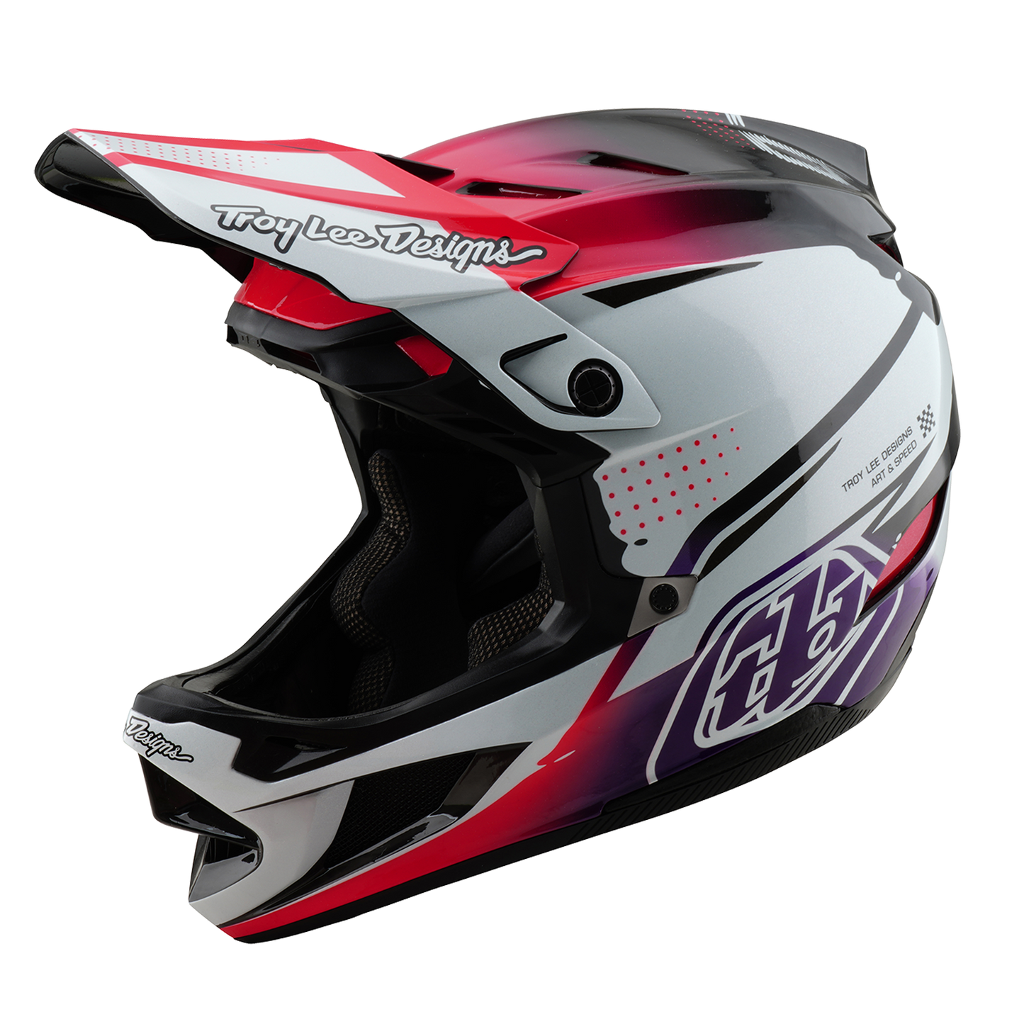 MTB Helmet TROY LEE DESIGNS D4 CARBON MIPS Drip White