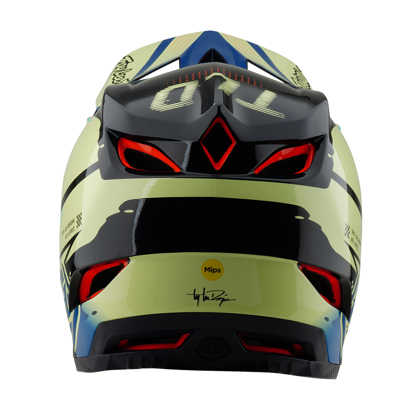 MTB Helmet TROY LEE DESIGNS D4 COMPOSITE MIPS Drip Yellow