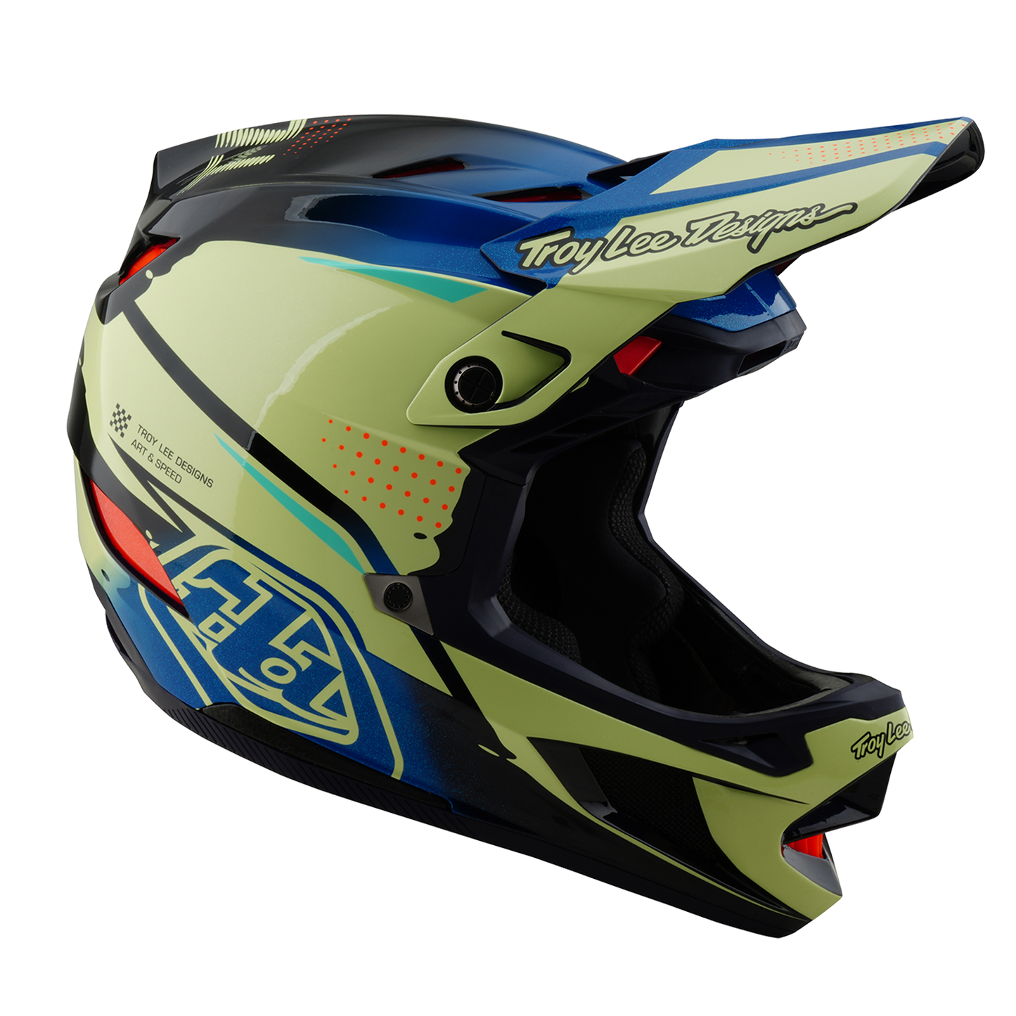 MTB Helmet TROY LEE DESIGNS D4 COMPOSITE MIPS Drip Yellow