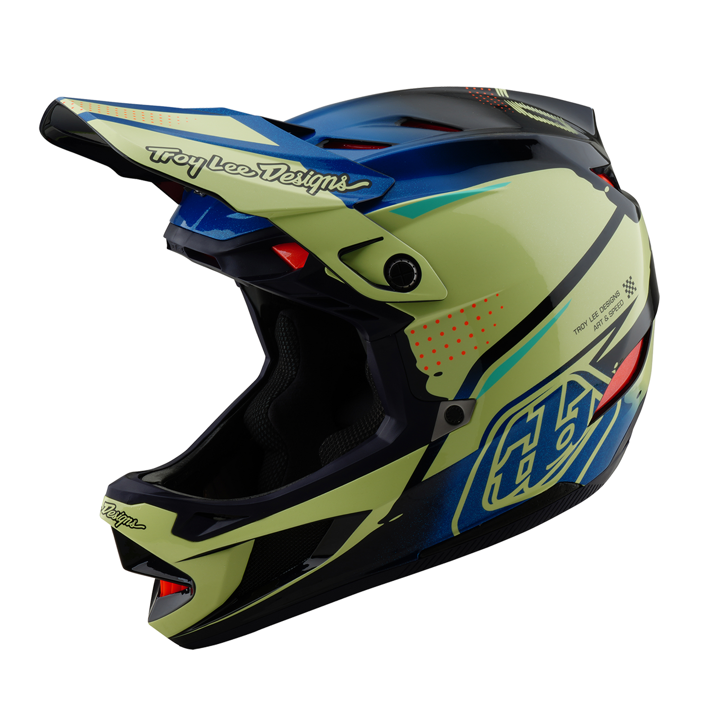 MTB Helmet TROY LEE DESIGNS D4 COMPOSITE MIPS Drip Yellow