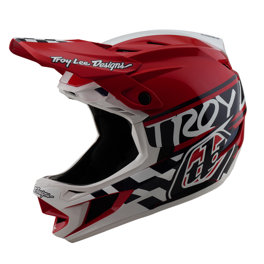 MTB Helmet TROY LEE DESIGNS D4 POLYACRYLITE FIFTY 50 White/Red