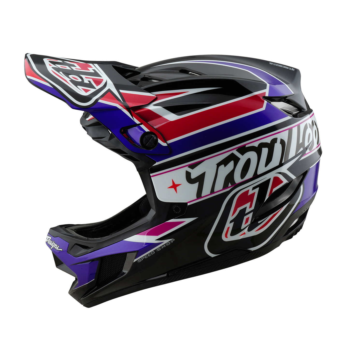 MTB Helmet TROY LEE DESIGNS D4 POLYACRYLITE MIPS LINEAR Black