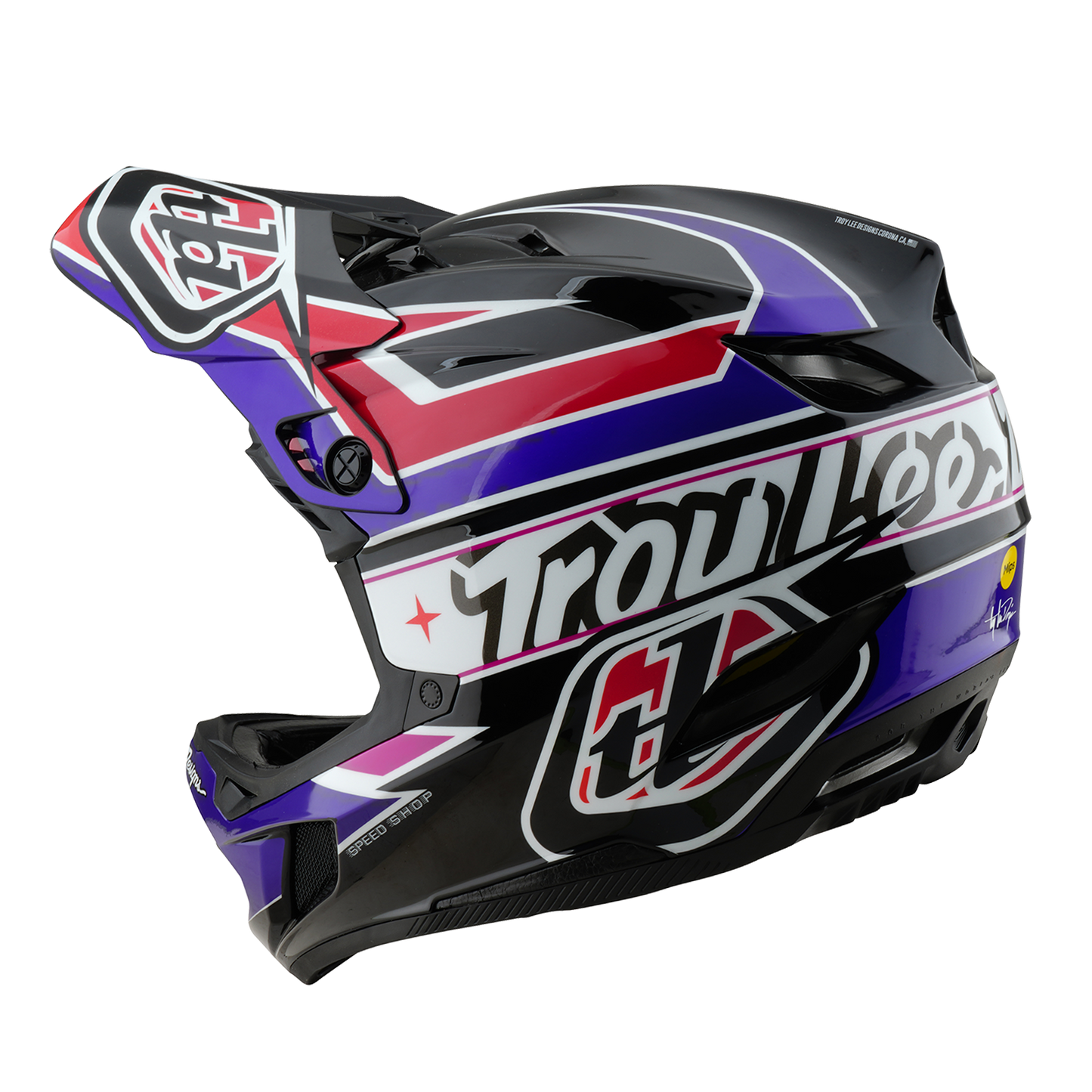 MTB Helmet TROY LEE DESIGNS D4 POLYACRYLITE MIPS LINEAR Black