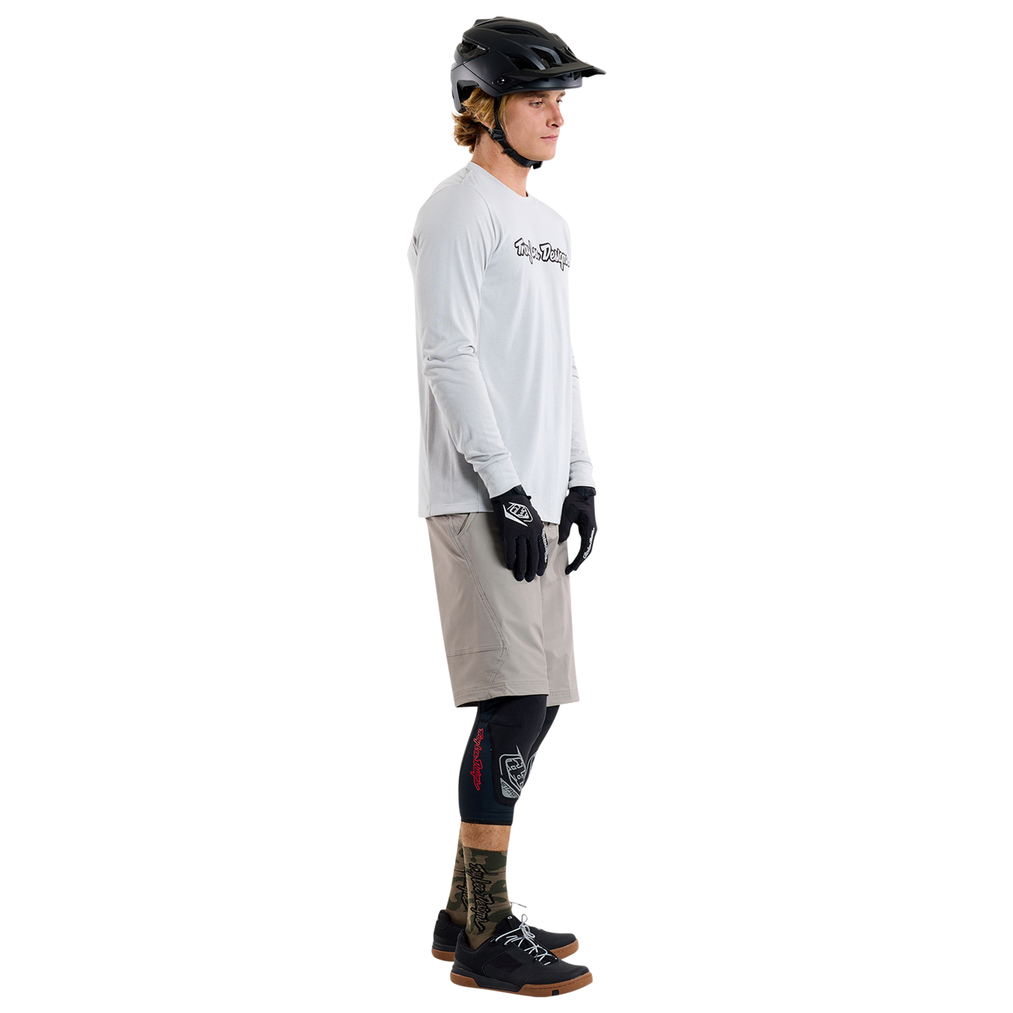 TROY LEE DESIGNS SKYLINE RIDE TEE SIGNATURE Jersey μακρυμάνικο γκρι 2025