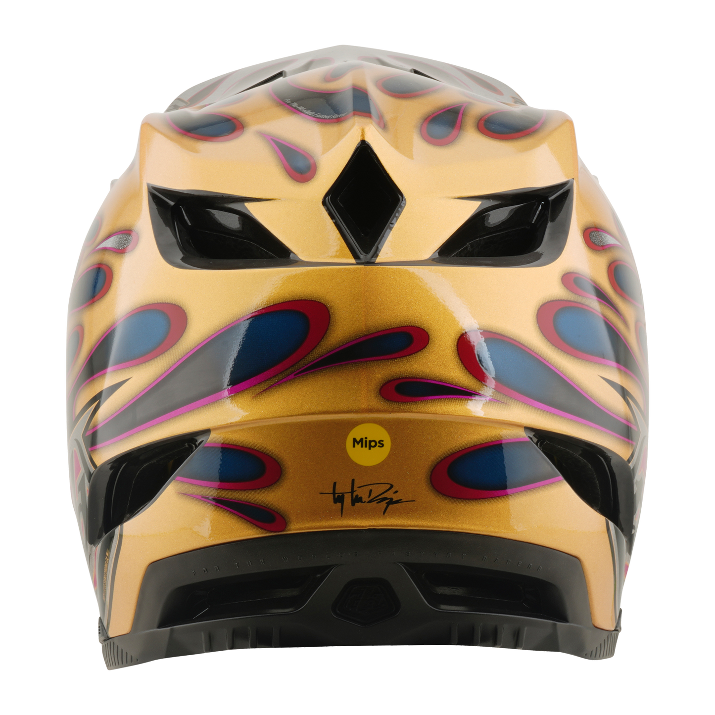 TROY LEE DESIGNS D4 CARBON MIPS Overspray Gold/Black MTB κράνος