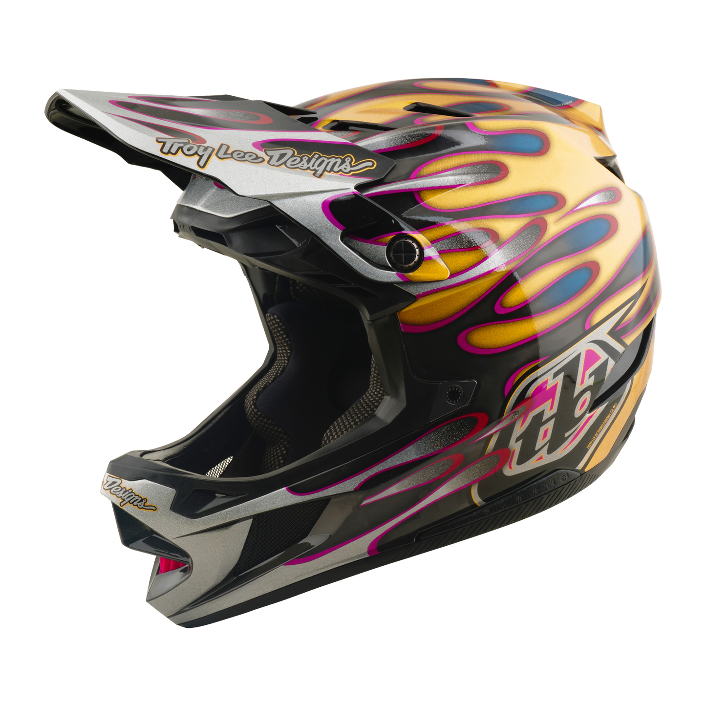 TROY LEE DESIGNS D4 CARBON MIPS Overspray Gold/Black MTB κράνος