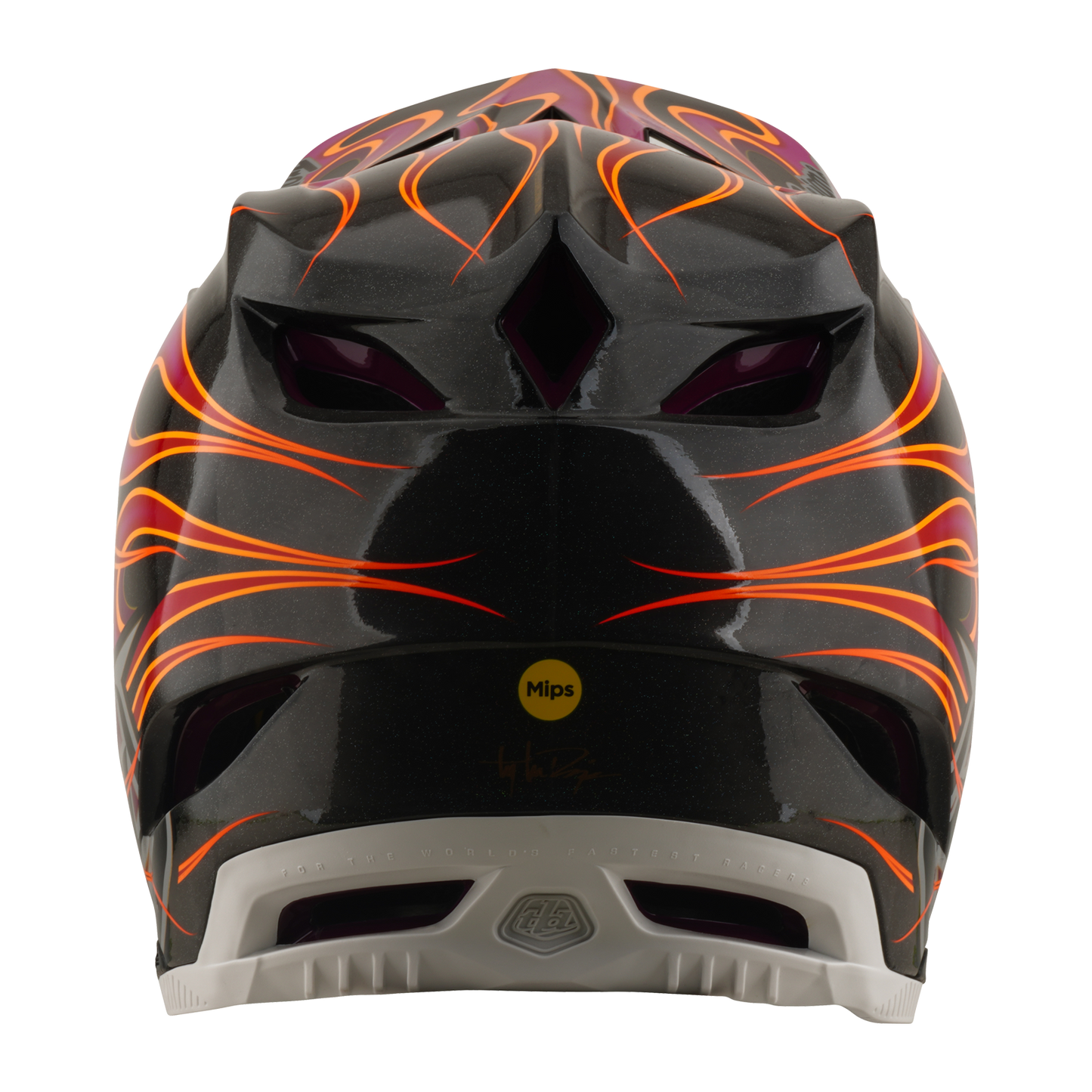 TROY LEE DESIGNS D4 CARBON MIPS Torched Carbon/Magenta MTB Helmet
