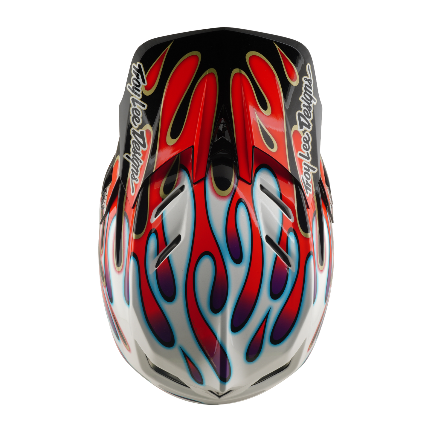 TROY LEE DESIGNS D4 COMPOSITE MIPS OVERSPRAY Κράνος MTB Λευκό/κόκκινο