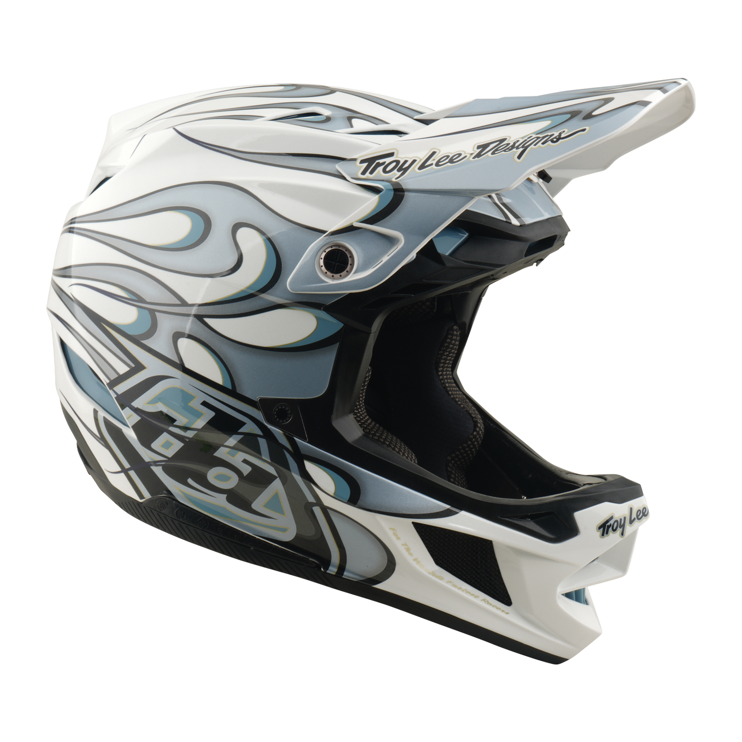 MTB helmet TROY LEE DESIGNS D4 COMPOSITE MIPS TORCHED White/Silver
