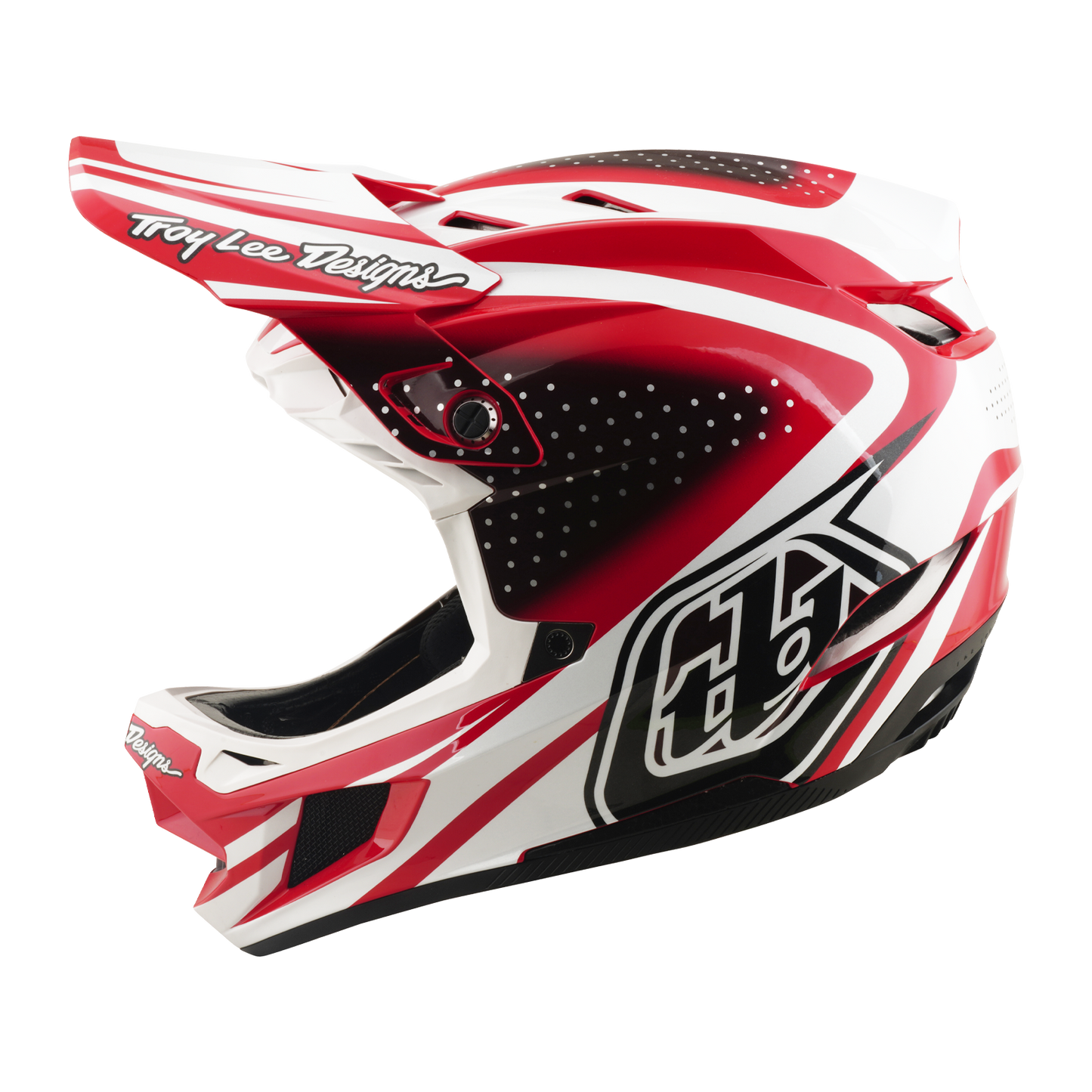 MTB helmet TROY LEE DESIGNS D4 POLYACRYLITE MIPS THE LINE Red/White