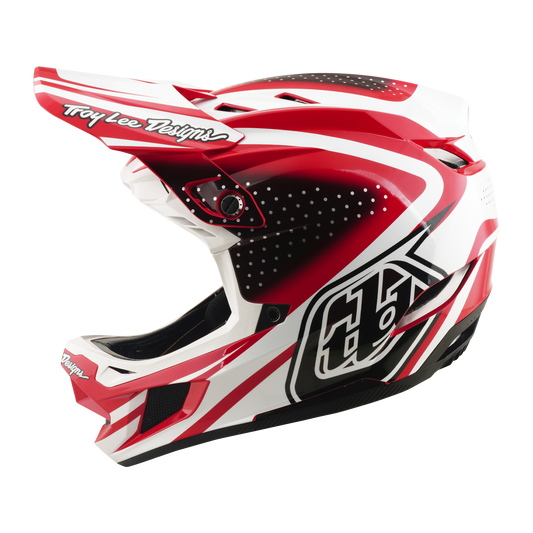 TROY LEE DESIGNS D4 POLYACRYLITE MIPS THE LINE Κράνος MTB Κόκκινο/Άσπρο