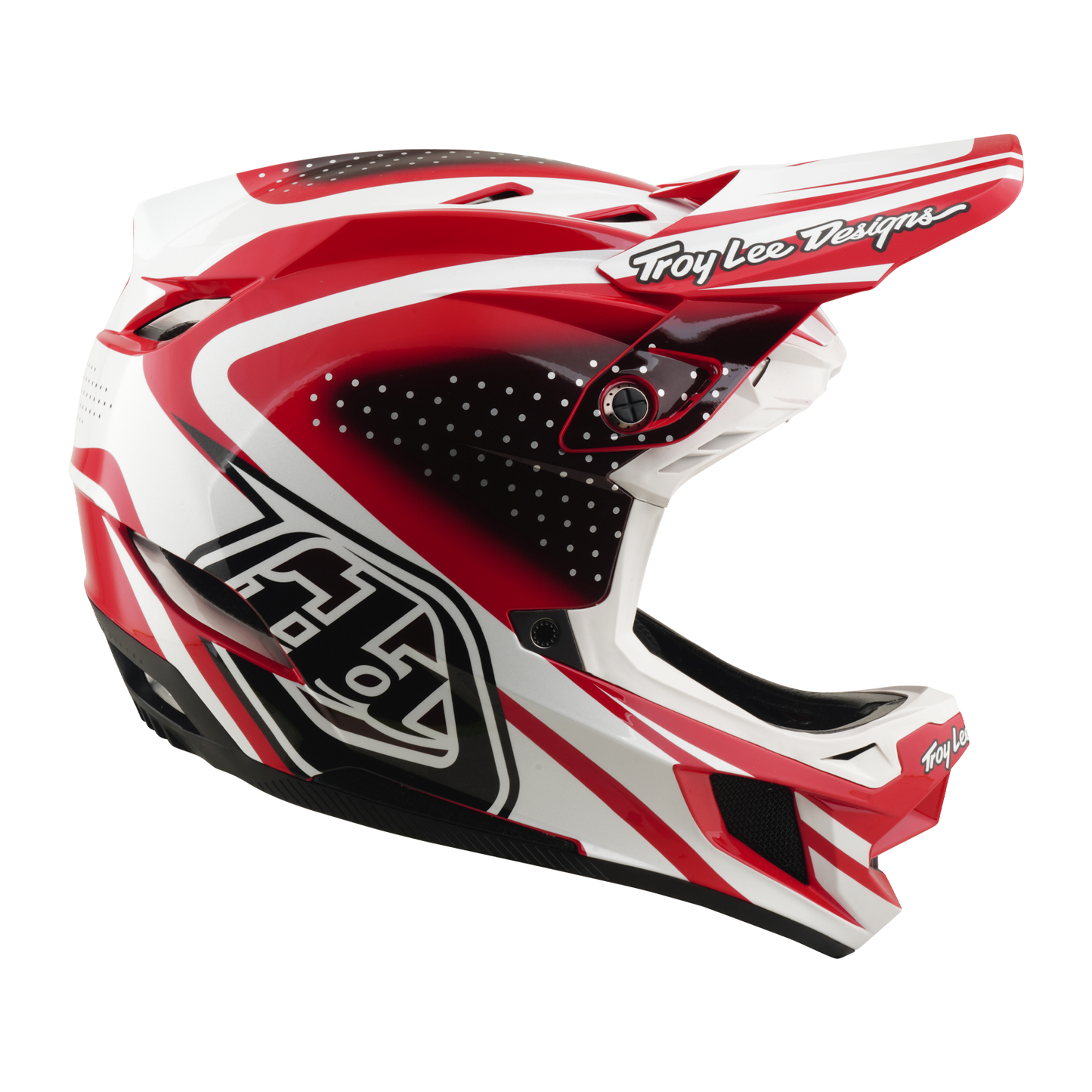 MTB helmet TROY LEE DESIGNS D4 POLYACRYLITE MIPS THE LINE Red/White