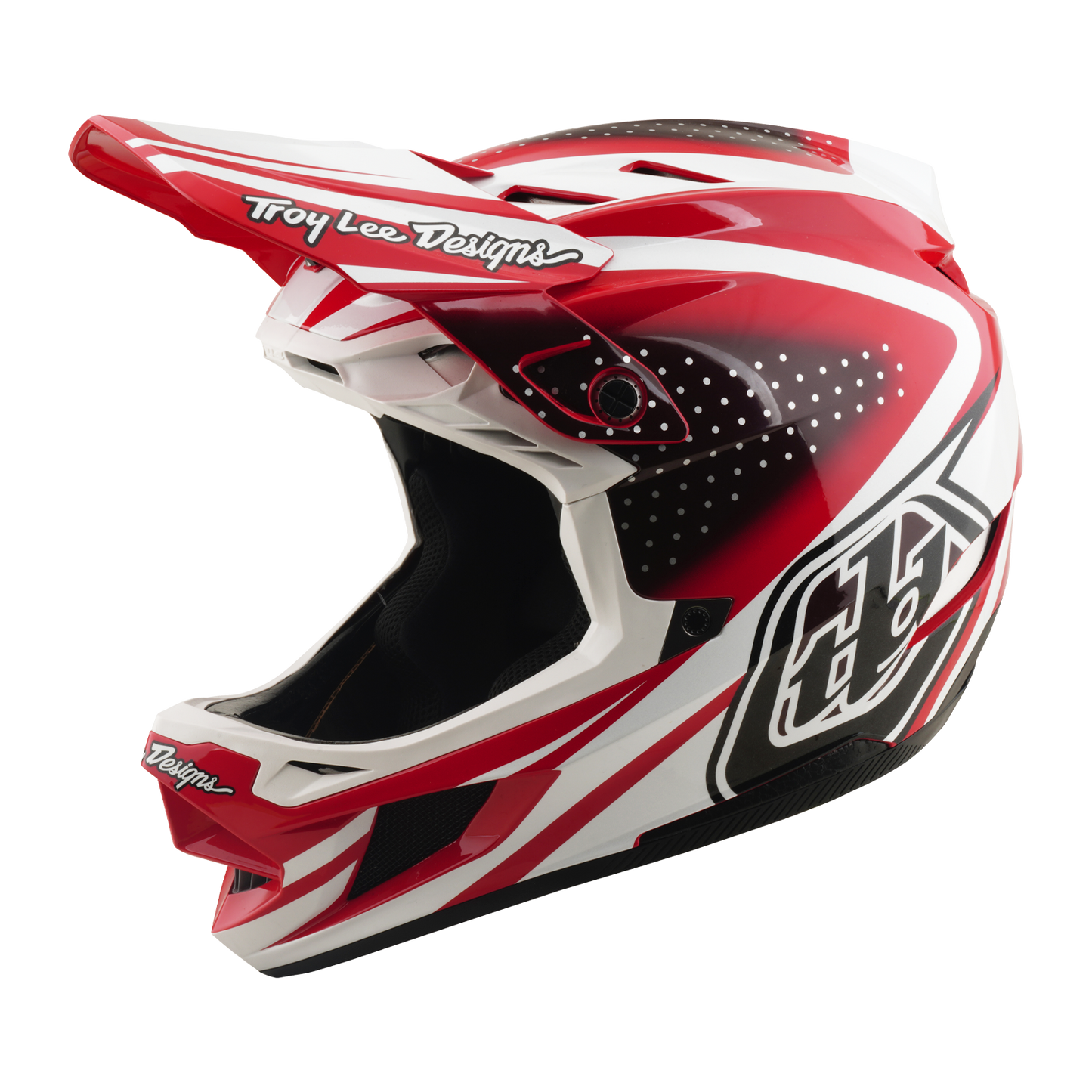 MTB helmet TROY LEE DESIGNS D4 POLYACRYLITE MIPS THE LINE Red/White