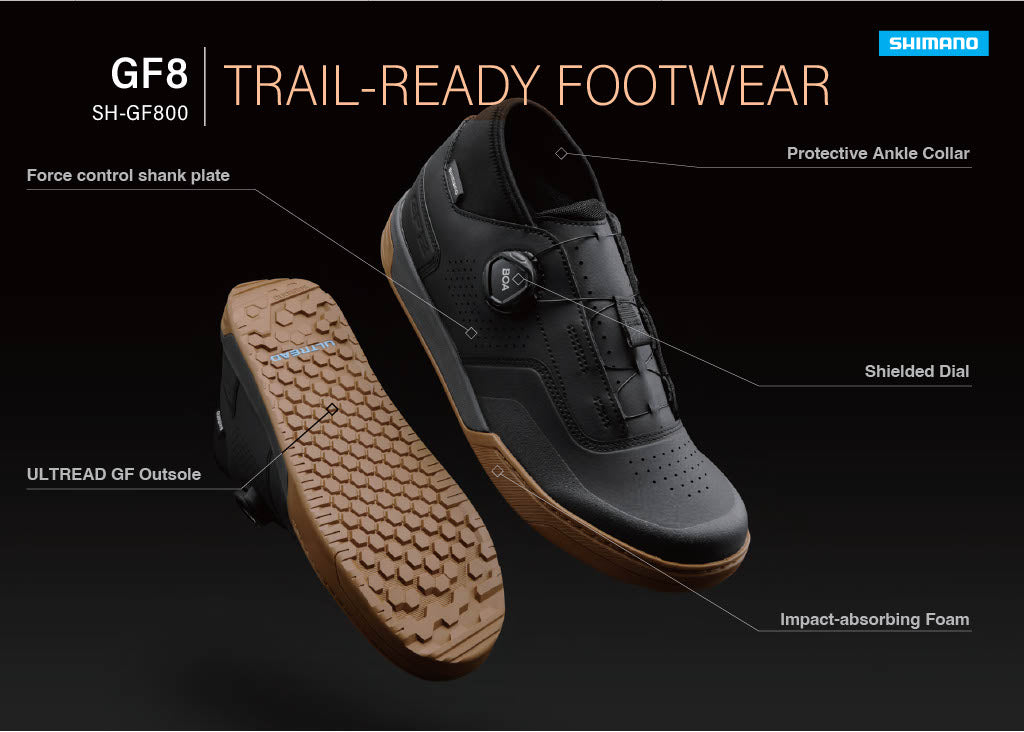 SHIMANO GF800 MTB Shoes Black/Amber