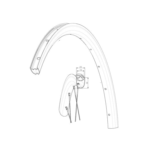 MAVIC KSYRIUM30 2024 Κιτ μπροστινού τροχού