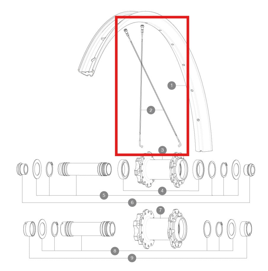 ΣΕΤ 14 ΑΚΤΊΝΕΣ ΧΆΛΥΒΑ MAVIC J CURVED 298MM DEEMAX DH 20 29'' + ΜΑΎΡΕΣ ΧΑΛΎΒΔΙΝΕΣ ΘΗΛΈΣ