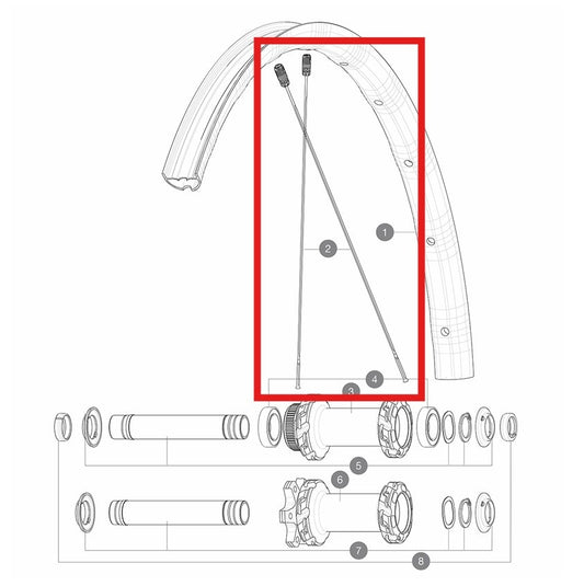 ΚΙΤ 12 ΜΠΡΟΣΤΙΝΌ/ΠΊΣΩ CROSSMAX SL/SLS/XL/XLS 29'' ΜΕ ΑΚΤΊΝΕΣ 298 M7/7