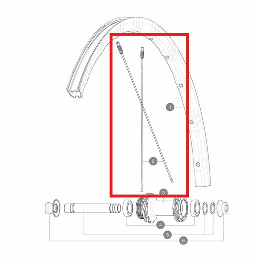 KIT 12 ΕΜΠΡΌΣ/ΠΊΣΩ KSYRIUM SL DISC AERO STAINLESS SPOKE 294MM M7/7