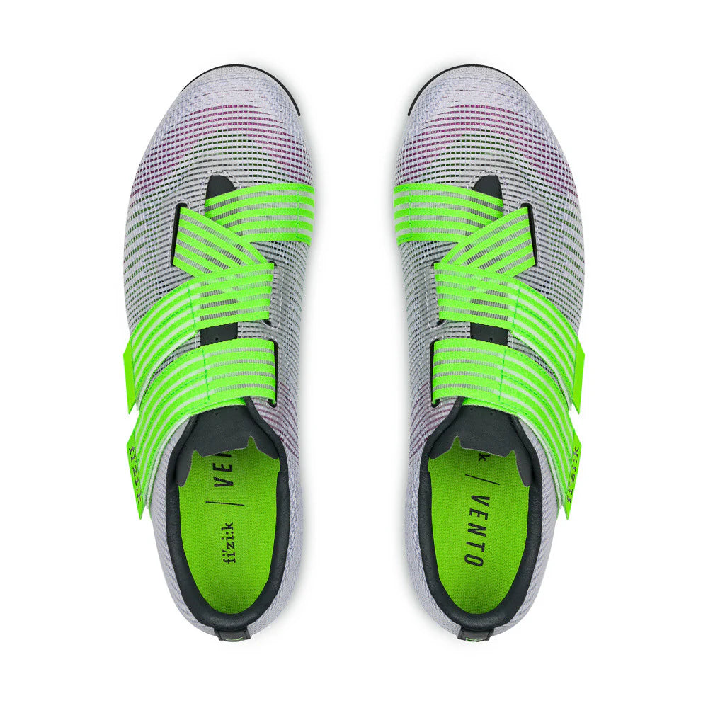 FIZIK VENTO POWERSTRAP R2 Road Shoes, Purple/Green
